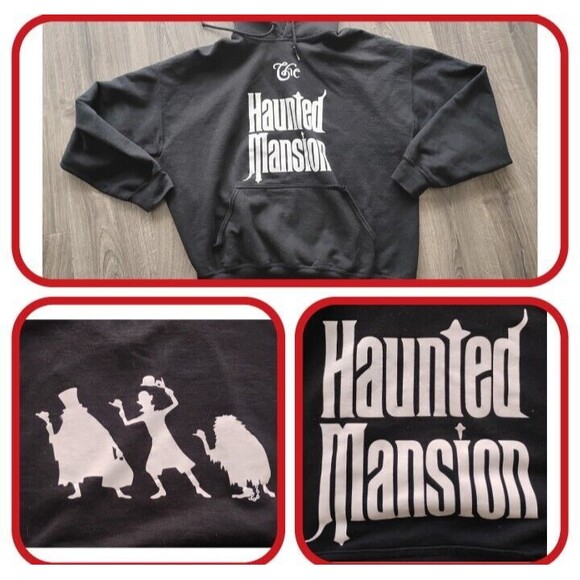 The HAUNTED MANSION Disney Halloween Hoodie Mens XL Pullover Has Wear READ - Picture 1 of 7